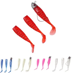 Soft Bait Fishing Lures 8cm 8.5g 2 Replacement Jig Fish Fishing Tackle T Tail Sea Bass Lure