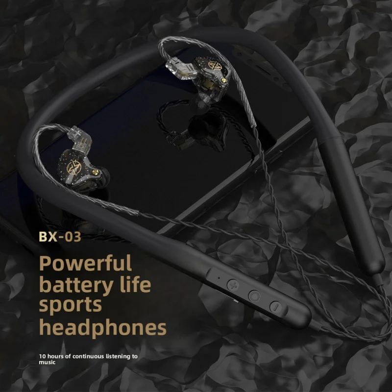 Auriculares inalámbricos con banda para el cuello, auriculares deportivos de graves profundos enchufables, auriculares inalámbricos estéreo Bluetooth con micrófonos claros