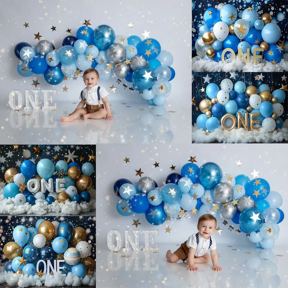 

Kids 1st Birthday Backdrop Princess Balloons Photo Cake Smash Photography Props Spring Plants Child Girls Adult Backgrounds