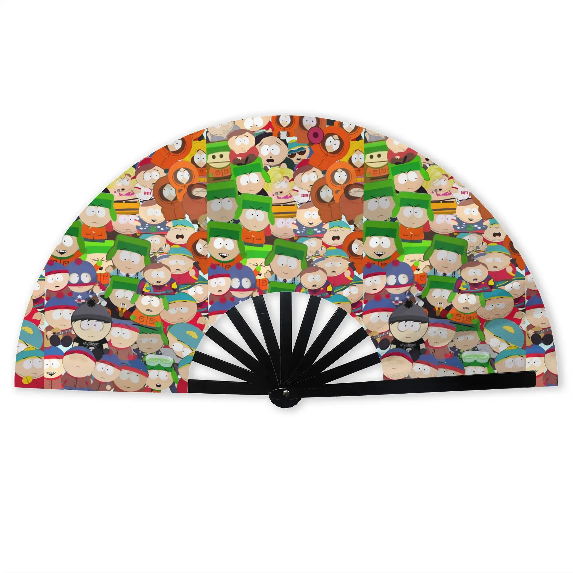 Personalised S-Southes Cartoon Manga Hand Fan Promotional Gift Wedding Manga Durable Folding Fans Creative Bulk Pack Fan