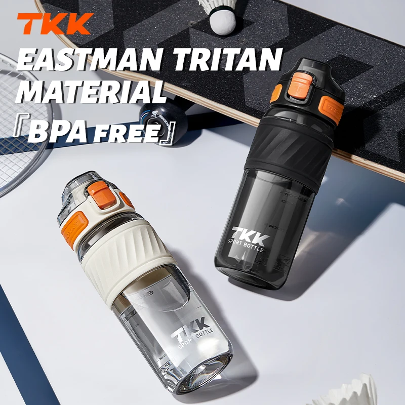 TKK 500/600 ml BPA-freie Sport-Wasserflasche Tritan BPA-frei Auslaufsicherer Plastikbecher Schulkinder-Flasche