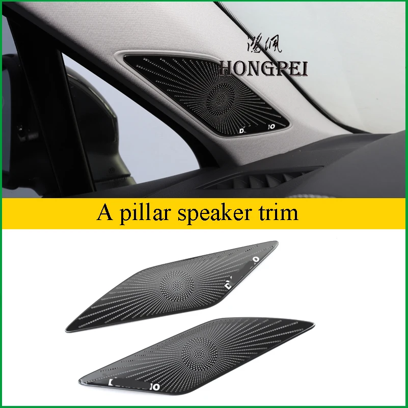 

For Volkswagen Touareg 2019 2020 Car Interior A-pillar A pillar Speaker Loudspeaker Horn Cover Sticker Trim Decoration