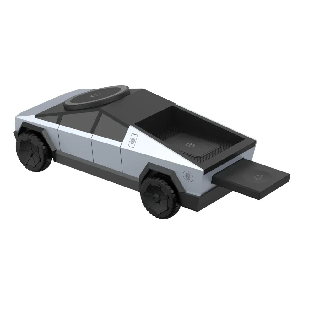 Desktop Cyber 3 in 1 Magnetic Fast Wireless Charger Phone Stand For IPhone 17 16 Pro Max Apple & Samsung Watch Airpods Pro - náhled 2