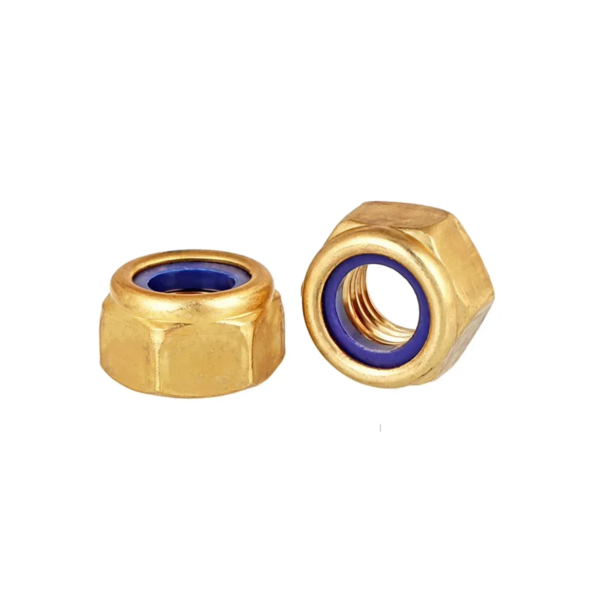 

Brass Hexagonal Anti Loosening And Anti Slip Nylon Locking Nut M4M5M6M8M10M12