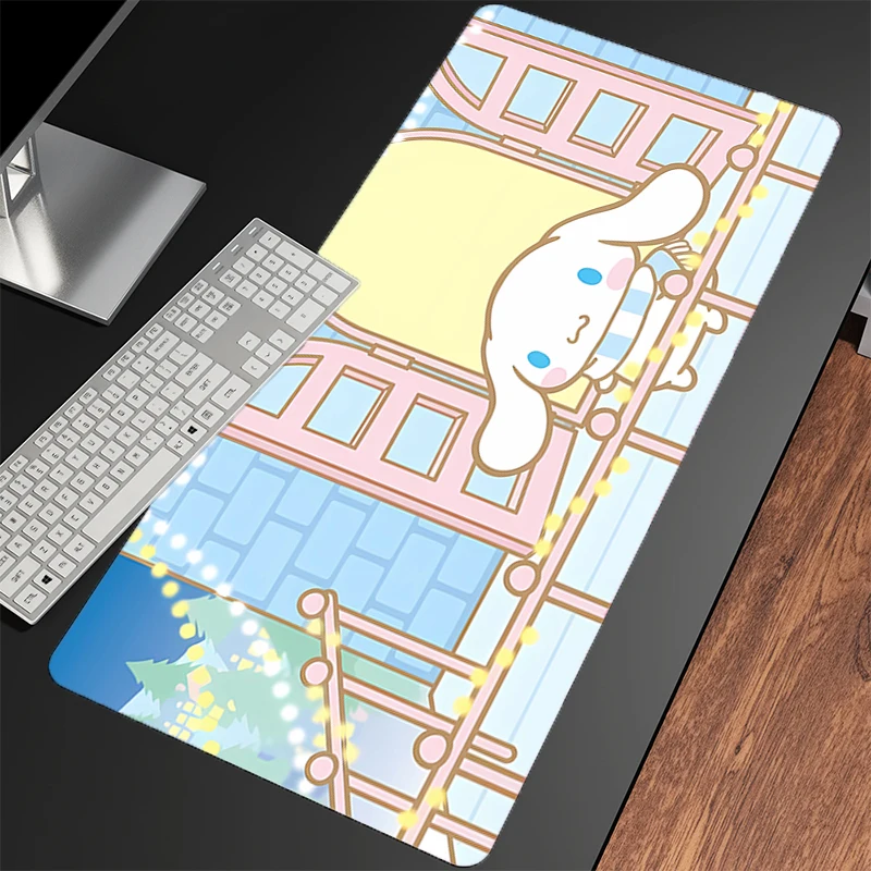Gaming Muismat Cinnamoroll Voor Beste Cadeau Grote Computer Muismat Bureaumat PC Anime Tapijt Toetsenbord Gamer Accessoires Tafelmat