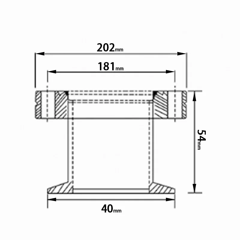 CF150 To KF25 Ultra-High Vacuum Components Stainless Steel 304L ISO Tubulated Adaptor Reducing CF Straight Adapter Pipe Fittings
