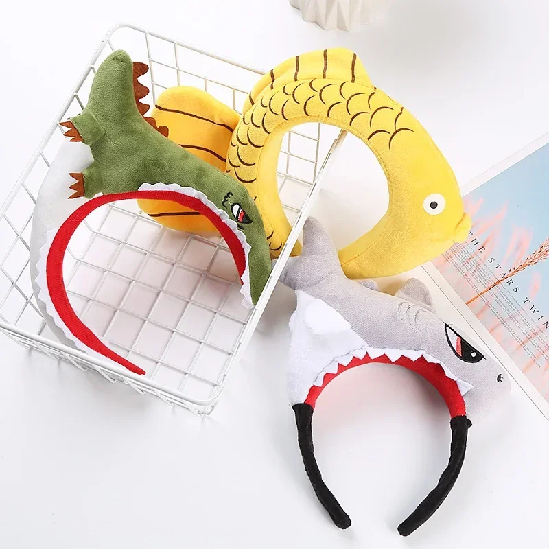 Children's Day Ocean Style Decorative Hat Hairpin Crocodile Cartoon Shark Cute Headwear Festival Party Decoration Funny Hat view 2