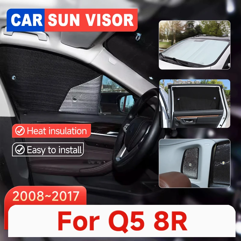 

Car Window Sunshades For Audi Q5 8R 2008~2017 2009 Full Windshield Full Surround Sunshade Side Window Visor Auto Car Accessories