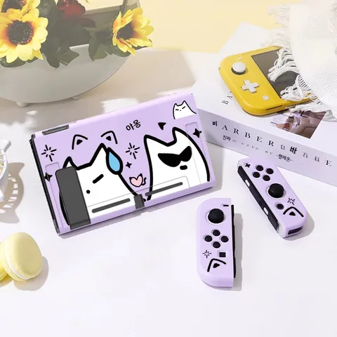 스위치 Oled용 Emo Cat 보호 케이스, Nintendo 스위치 콘솔용 소프트 TPU 슬림 커버, NS 게임 액세서리