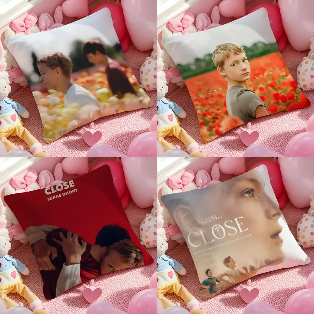 Movie Close The Invisible Cushion Cover Anti-dustmite Pillowcase Invisible Zipper Silky Short Plush Sofa Cushion Cover
