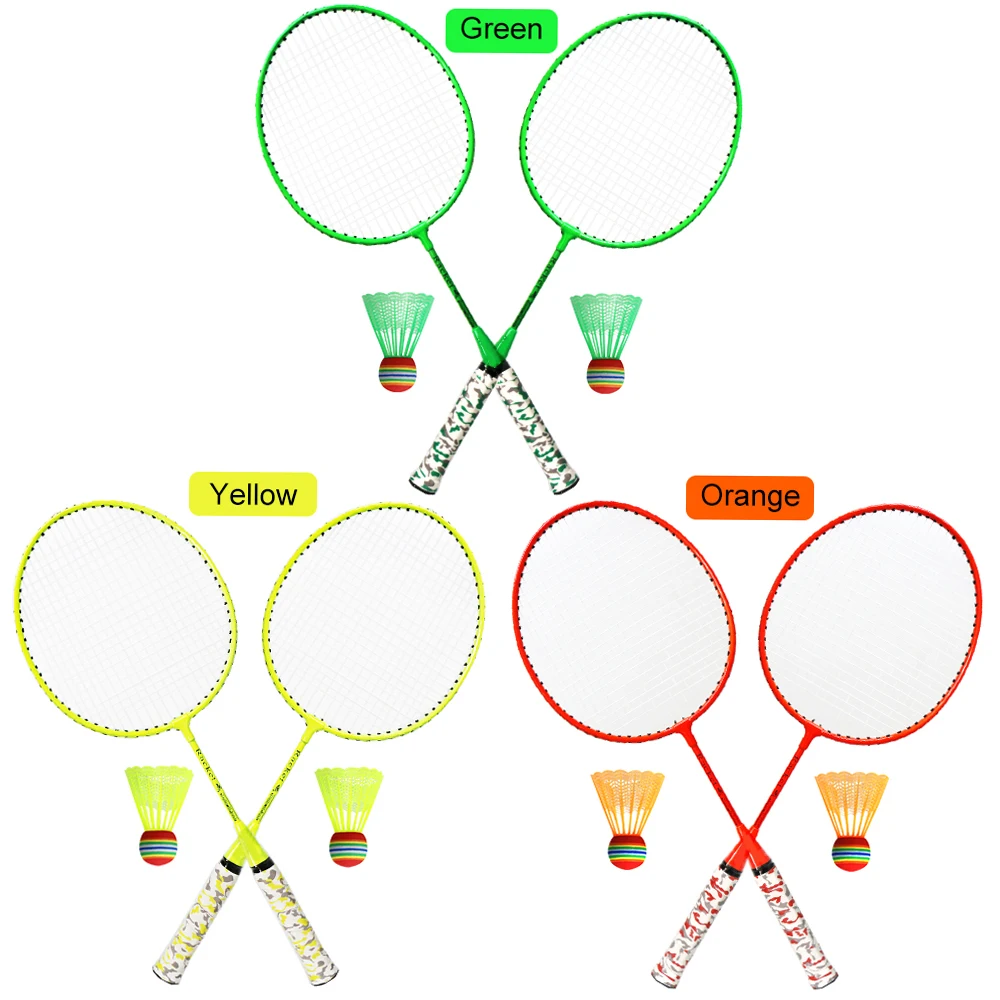 1 Pair Badminton Rackets with Balls 2 Player Badminton Set for Children Indoor Outdoor Sport Game 5