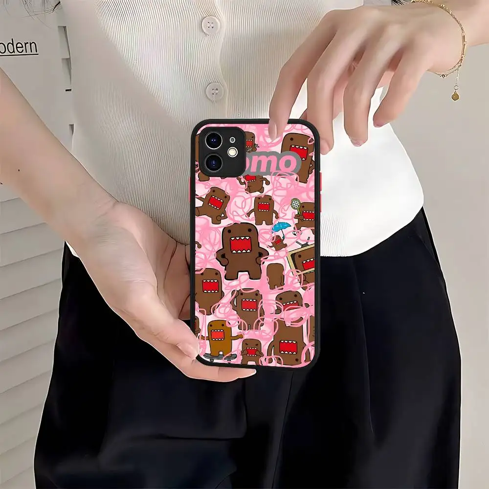 Leuke Domo Kun Fashion Design Ins Telefoonhoesje voor IPhone 14 11 12 13 Mini Pro Max 8 7 Plus X XR XS MAX Doorschijnende Matte Cover