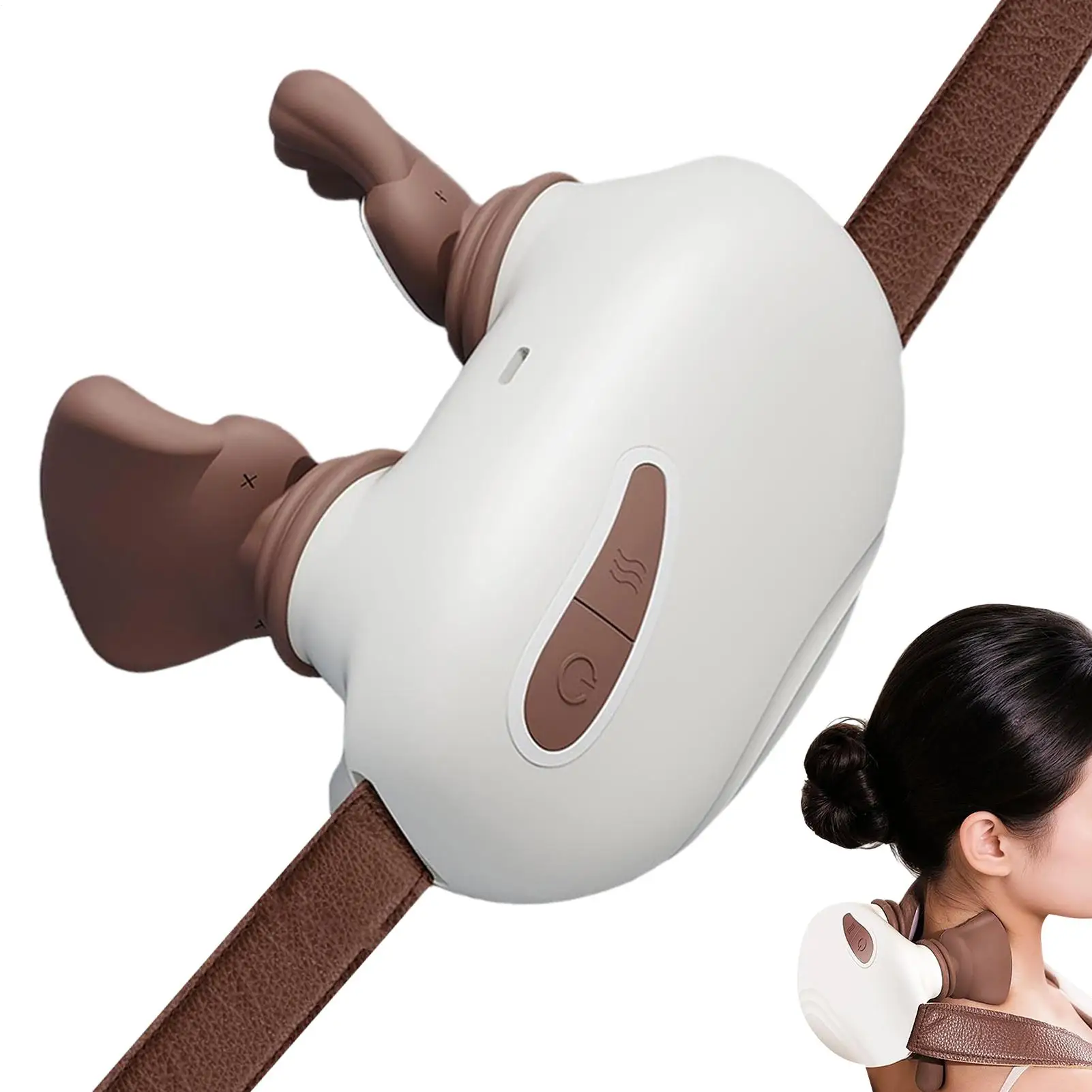 

Heated Neck Massager Cordless Heating Health Care Electric Portable Shoulder Massager For Women Dad Mother Home Office Gym Work