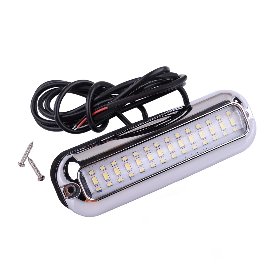 2Pcs 42LED White Light Boat Marine Transom Pontoon Underwater Light Universal for Yacht Caravan RV Mobile Homes Camper Trailer