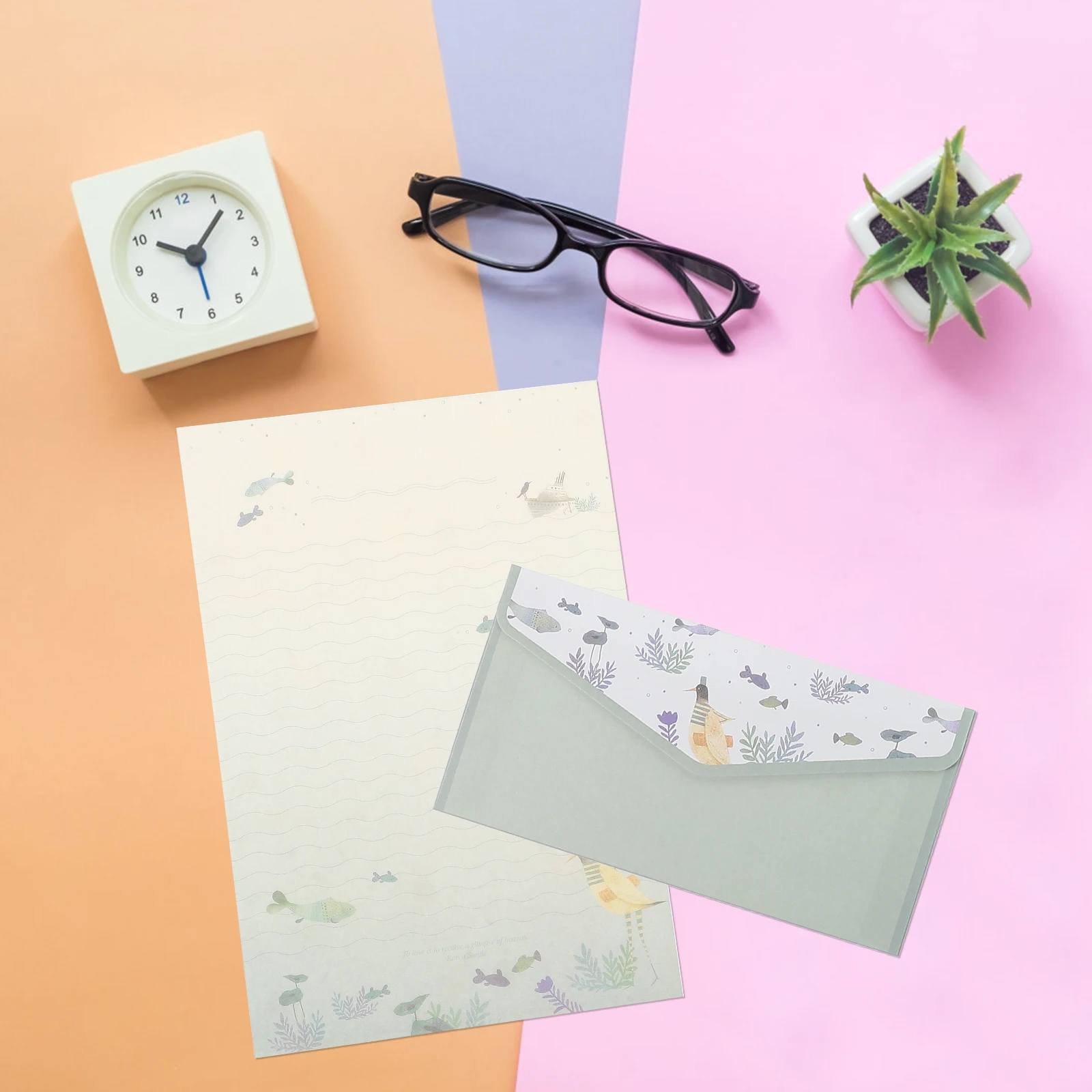 

4 set Transparent Envelopes Wedding Invitations Gold Foil Cards Nail Art Supplies Retro Stationery Paper Set Durability