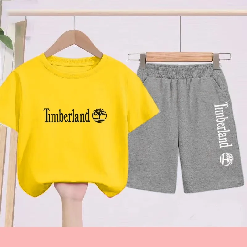 Children's Summer Black and White Solid-color T-shirt Quick-drying Sports Outfit for Boys and Girls Aged 3 to 13 Years Old