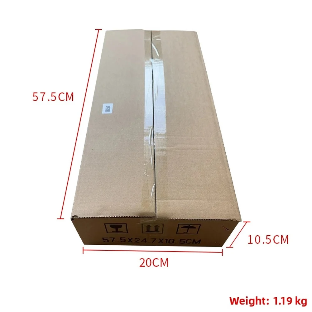 Car Front Lip Spoiler Adjustable 5 Levels - ABS Polymer Construction - Carbon Fiber Pattern - 57.5x24.7x10.5cm