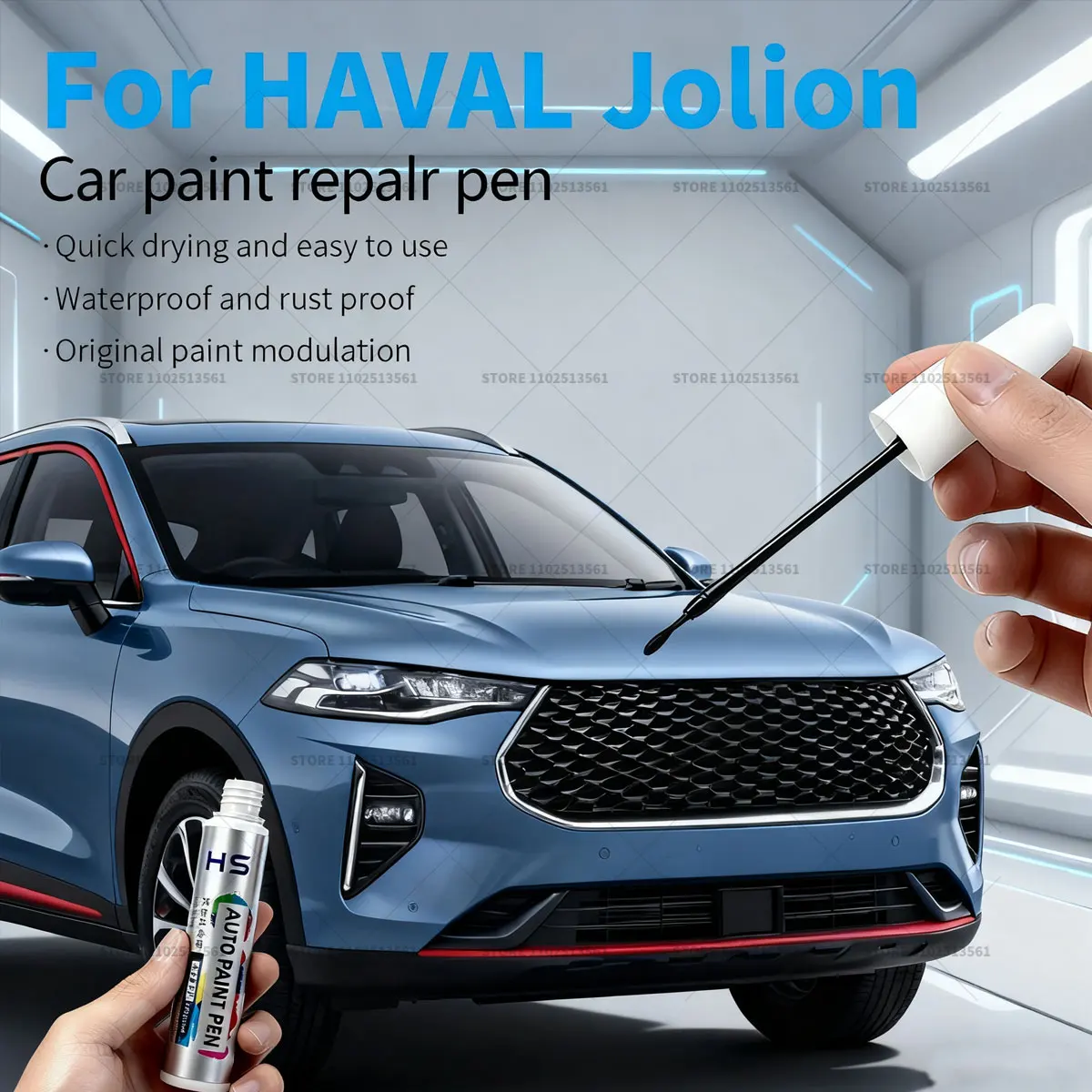 

Ручка для ремонта автомобильной краски HAVAL Jolion, средство для удаления царапин, сделай сам, автоаксессуары, черный, 8T, белый, 105, серый, B8, синий, B5, зеленый, 109