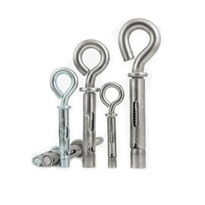 M6.5 M8 M10 M12 304 Stainless Steel Expansion Bolts With Ring Wall Anchors Eye Screws Length 40-70MM