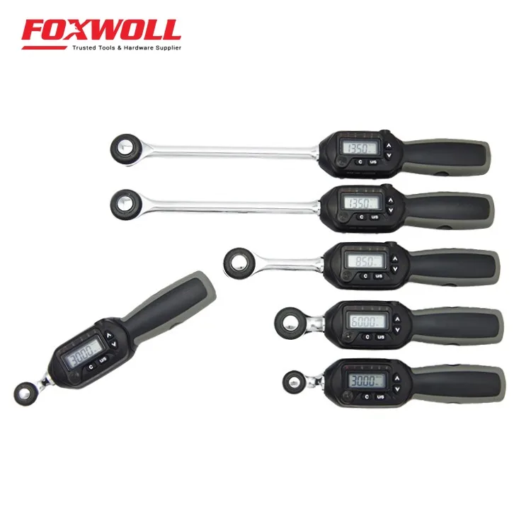 Interchangeable Head Multifunctional 1/4 Inch Digital Torque Wrench