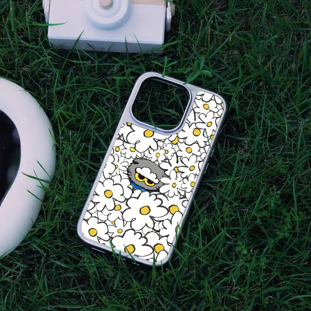 

Cute Z-Zoa Phone Case For iPhone 17 16 15 14 13 12 Pro Max Plus HD Metal Frame Carbon Fiber Hard Shell