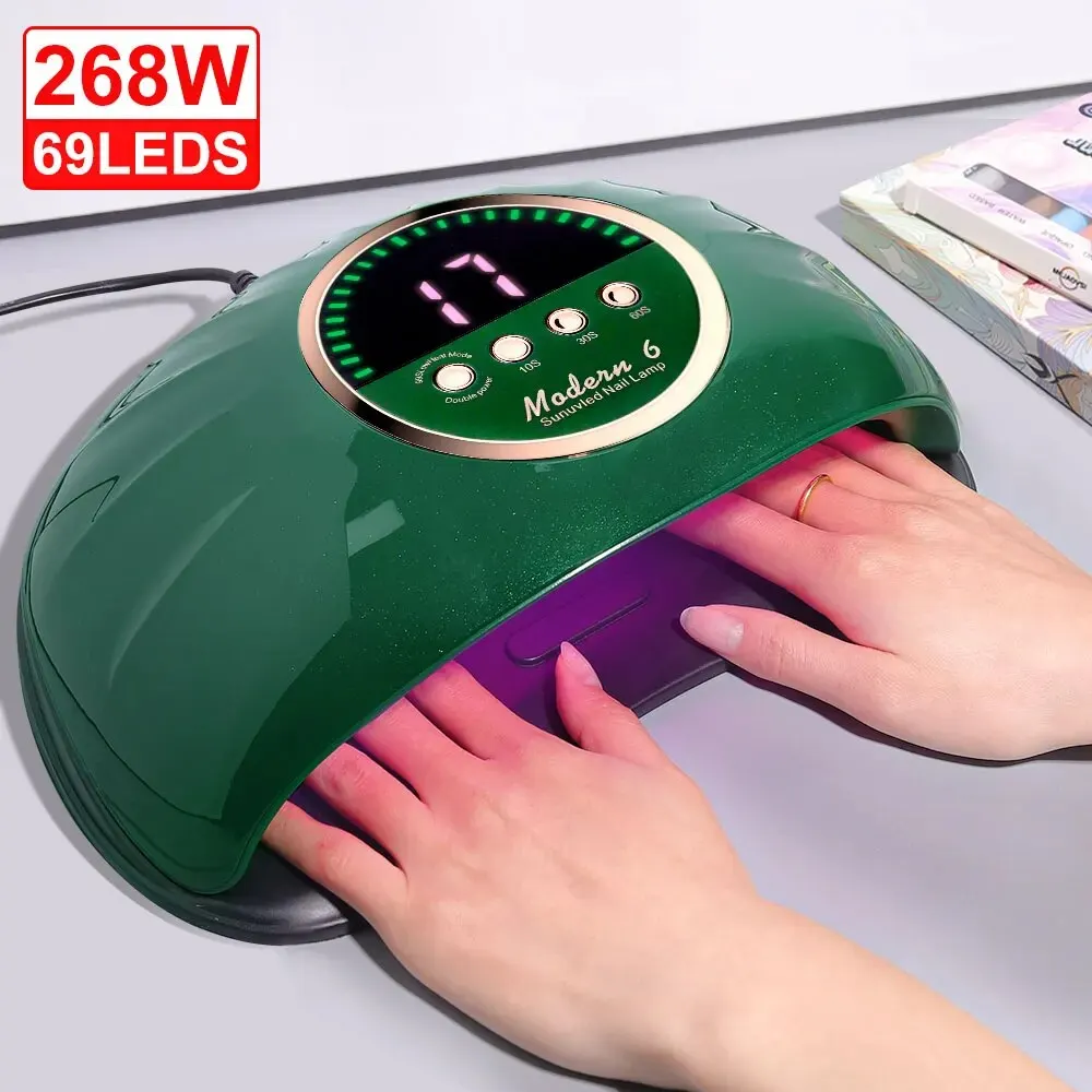 전문 UV LED 네일 드라이어 램프, 매니큐어 살롱 도구용, 모든 네일 젤 광택제, 적외선 센서 네일 램프, 69LED 