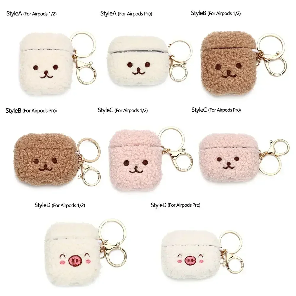 Earphone Cover Fluffy Bear Earphone Case Headphone Box Headphones Fur Case for Apple Airpods 1 2 Pro|Airpods Charging Box