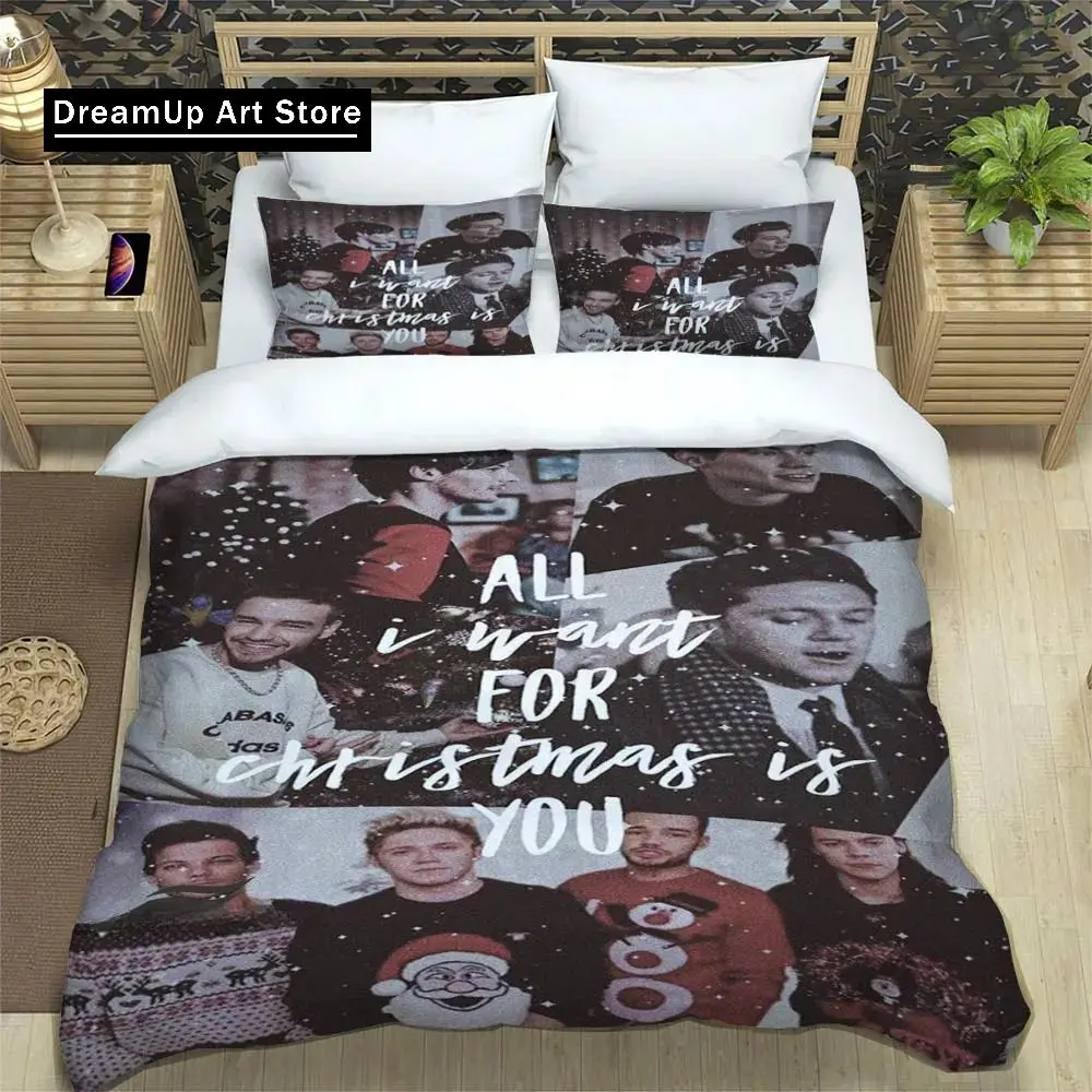 3D Print O-ONE Music Band D-Direction Bedding Set Boys Girls Twin Queen King Size Duvet Cover Pillowcase Bed boys Adult Bedroom