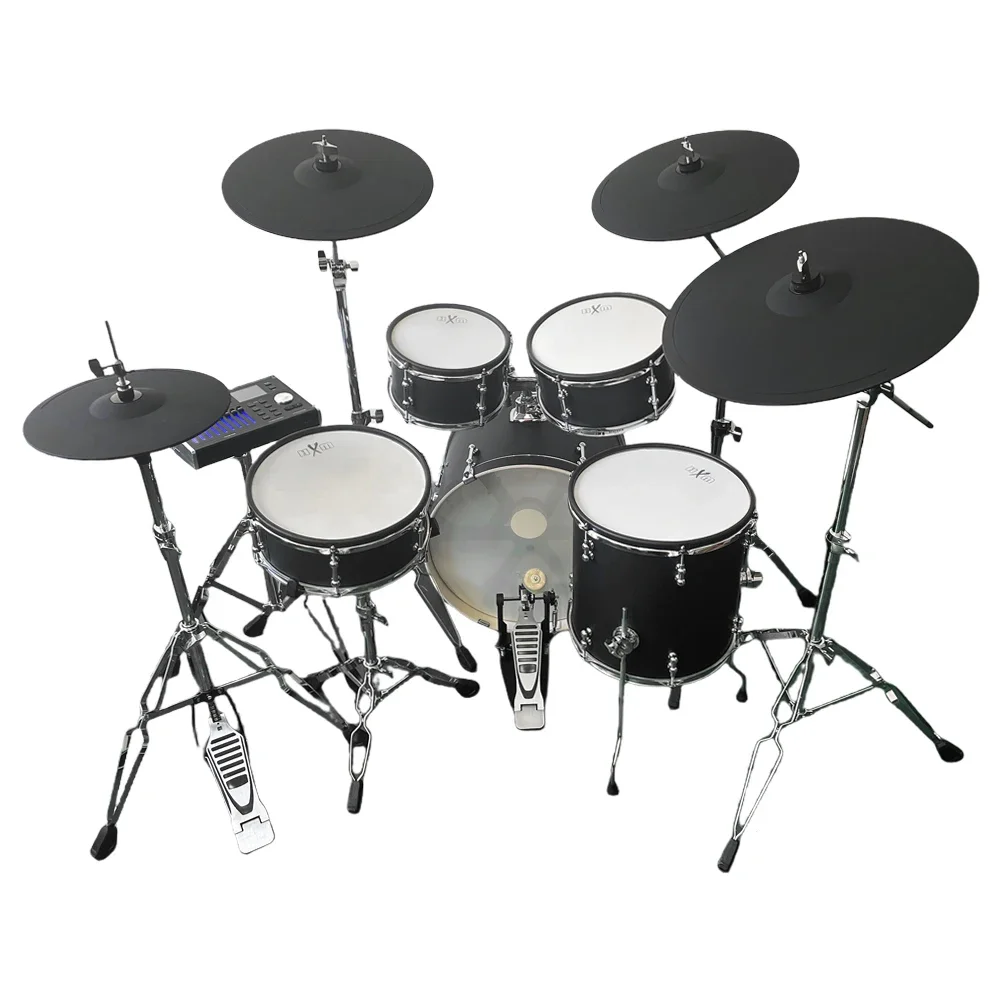 HXM XD-2000-KM Matt Black Color Acoustic Feeling Electronic Drum Set Factory Direct Sales