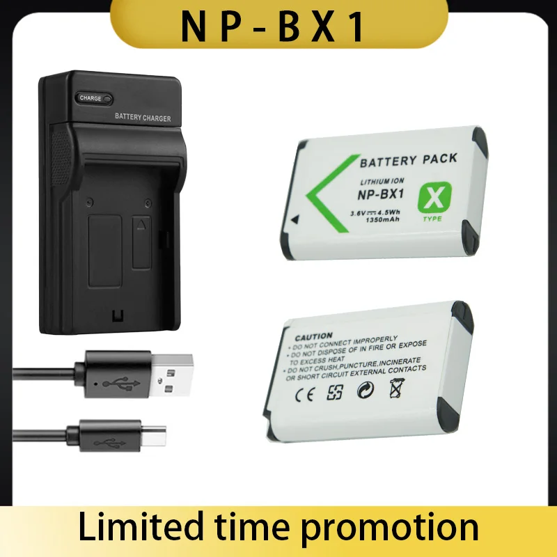 NP-BX1 NPBX1 NP BX1 1200 mAh rechargeable camera battery suitable for Sony ZV-1F DSC-RX100 M6 M7 M5A M3 WX500 HX300 WX350 AS30V