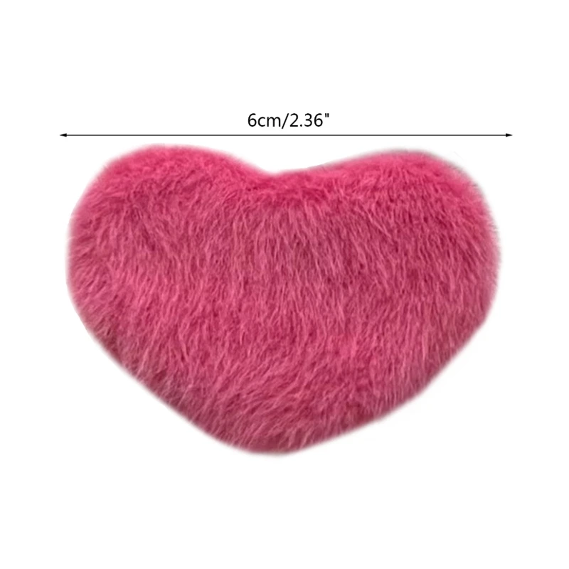 Épingles à cheveux en forme cœur pour filles, pince à cheveux en peluche, Y2k, Barrette pour femmes