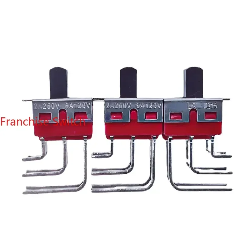 

5PCS Q15 Vertical Toggle Switch Side Bend Foot 6 Feet 2 Gears 2A 250V/ 5A 120V