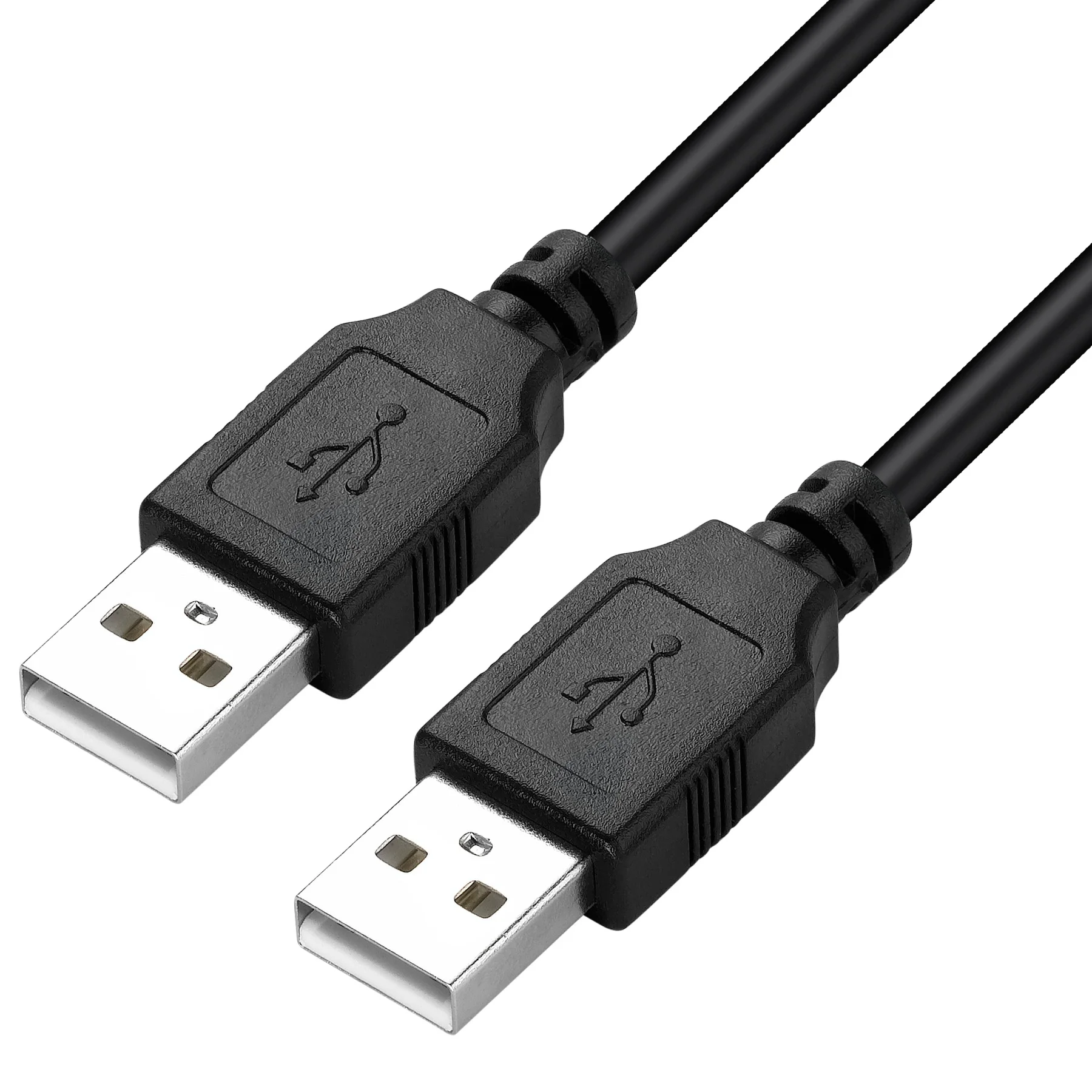 Bochara USB 2.0 Type A Male to Type A Male Cable Foil+Braided(inside) Dual Shielded 1.5m 3m 5m Black