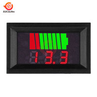 Car Lead acid Battery Charge Level Indicator 12V 24V 36V 48V 60V 72V Lithium Battery Capacity Meter Tester LED Display Voltmeter