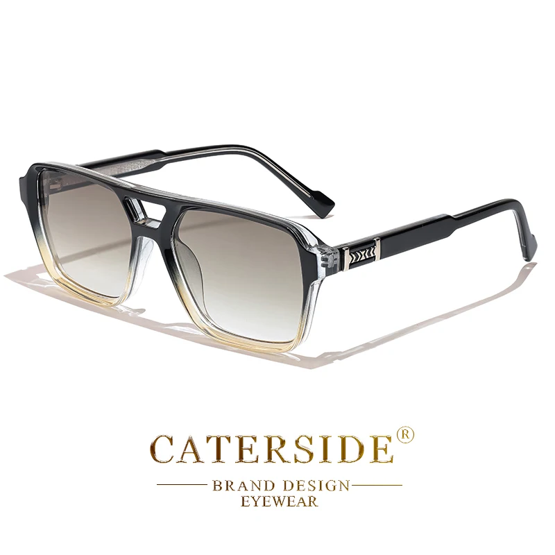 CATERSIDE Mode Punk Sonnenbrille Männer Quadratischen Rahmen Flache Top Doppel Brücke Hohe Qualität Sonnenbrille Frauen Party Festival Geschenke – Detail 13