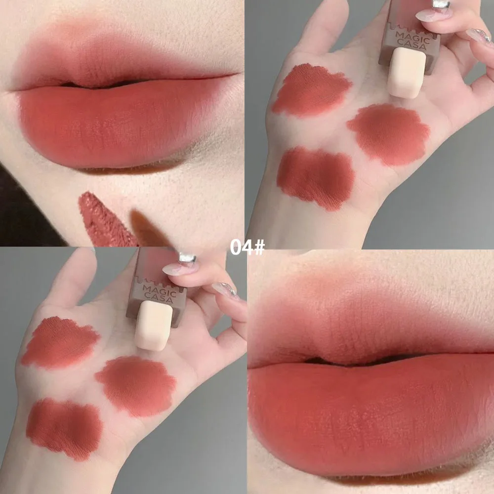 Langanhaltender Lippenfarben-Lipgloss, mattierter Nebel, aufhellender Lippenstift, Gesundheit und Schönheit, passend für die Lippen, Little Pudding Lip Glaze Ice Cream