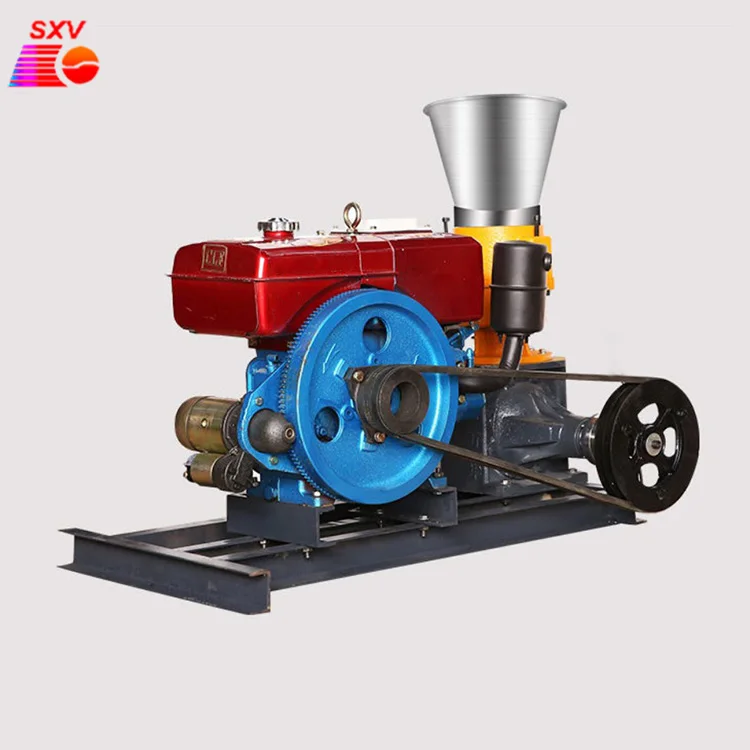 

Animal Food Pelletizer Chicken Fish Pig Goat Cattle Feed Machine Diesel Engine Animal Feed Pellet Making Processing Machine