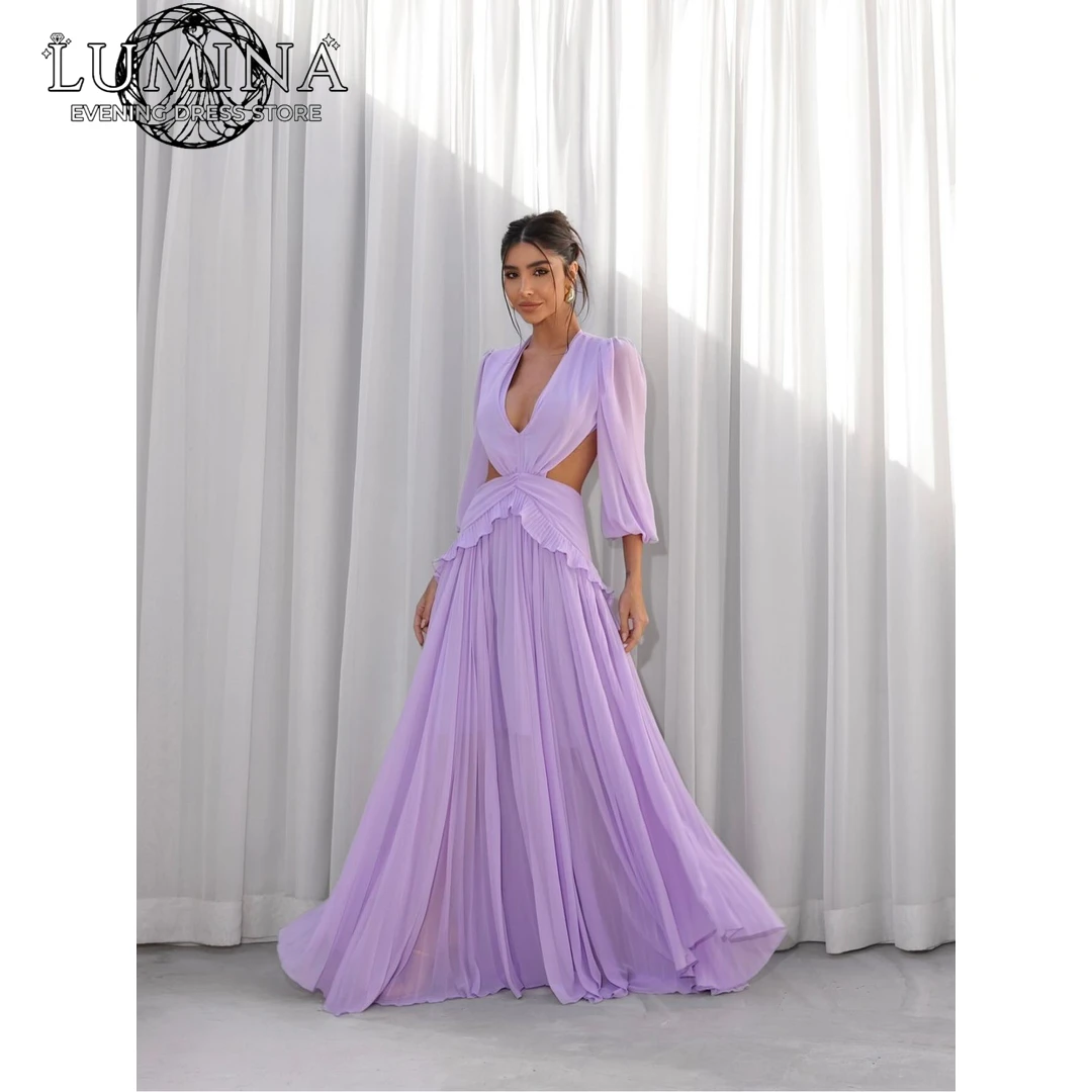

Lumina V-neck Evening Dresses for Special Occasions Custom Made Pink Dress Elegant Luxury Designer Evening Dress 2026 Woman Prom