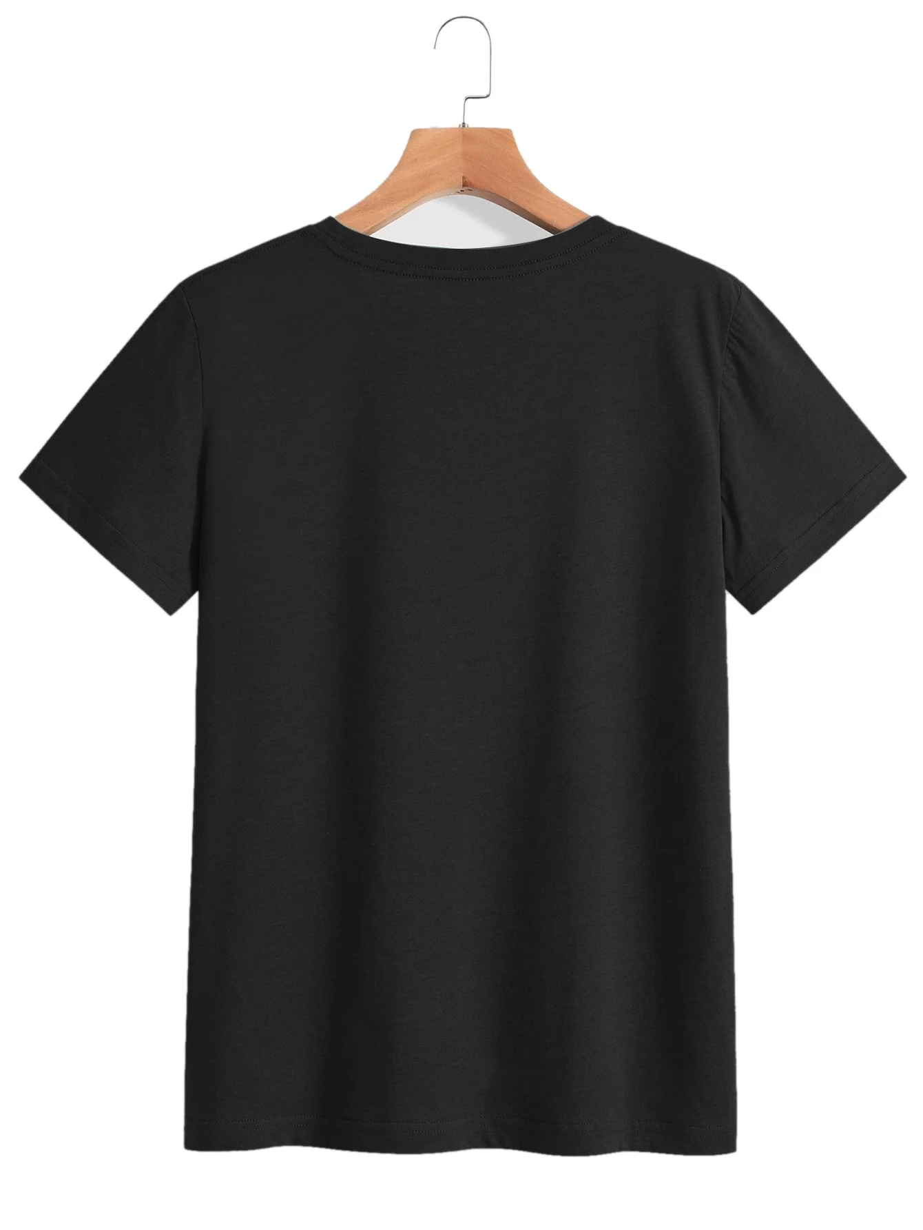 Casual Crew Neck T-Shirt Short Sleeve Regular Fit with Dog and "Talk To The Paw" Graphic Print for Plus Size New Woman Clothing