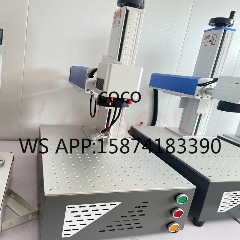 LY Desktop Mini Galvo Scanner Fiber Laser Marking Machine 20W 30W 50W 60W 100W 200W Raycus JPT Nameplate Marker