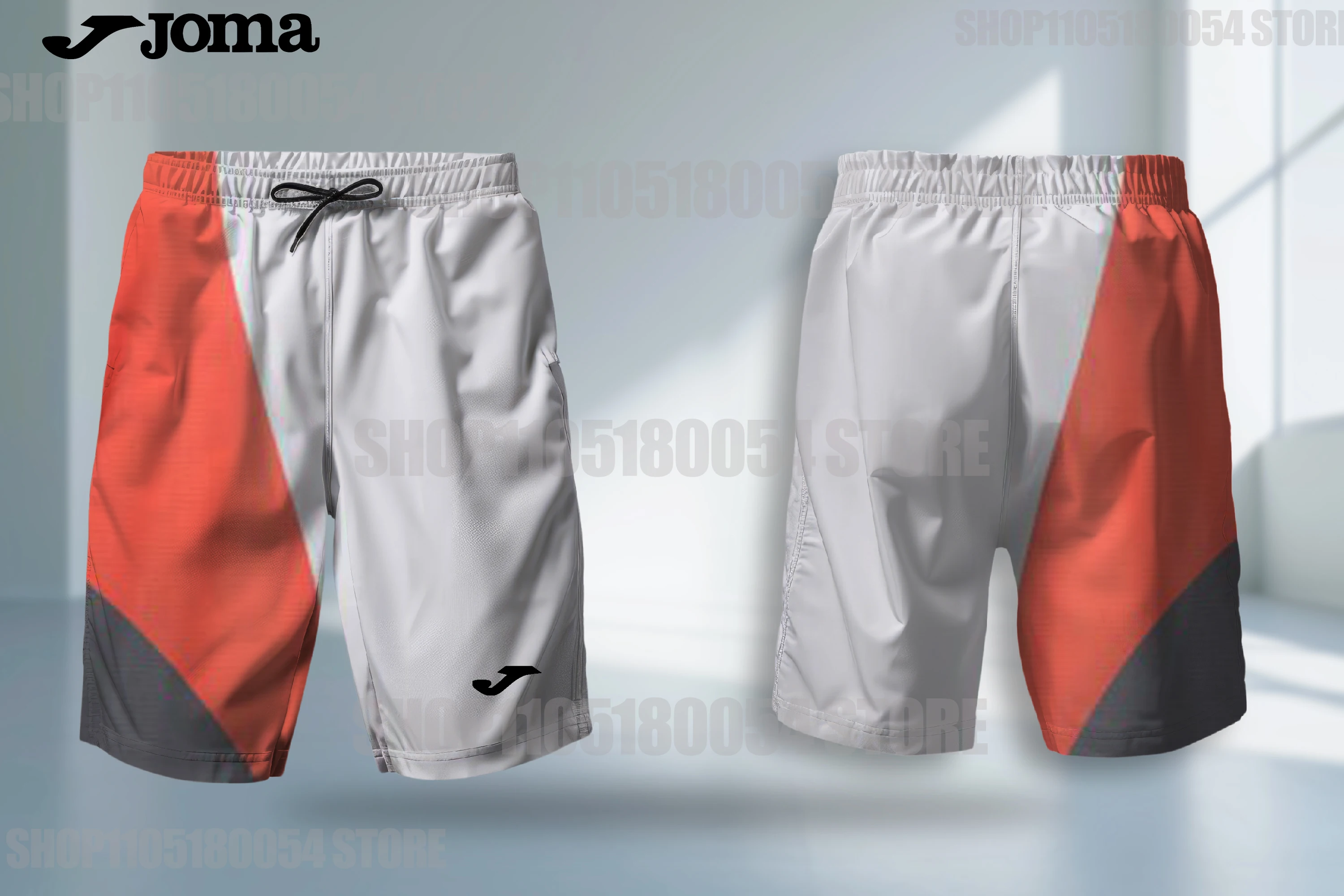 

New JOMA 3D printed men's and women's breathable running shorts with drawstrings and pockets made of polyester fiber sports