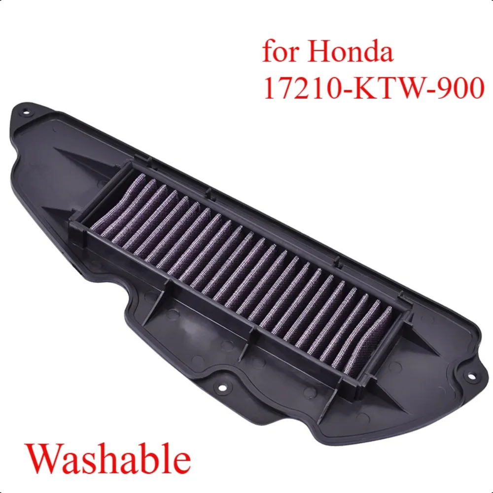 A1304 17210-KTW-900 Air Filter Washable for Honda SH300 2007-2014 SH300 ABS 2007-2014 SH300R 2012-2013 SH300R ABS 2012-2013