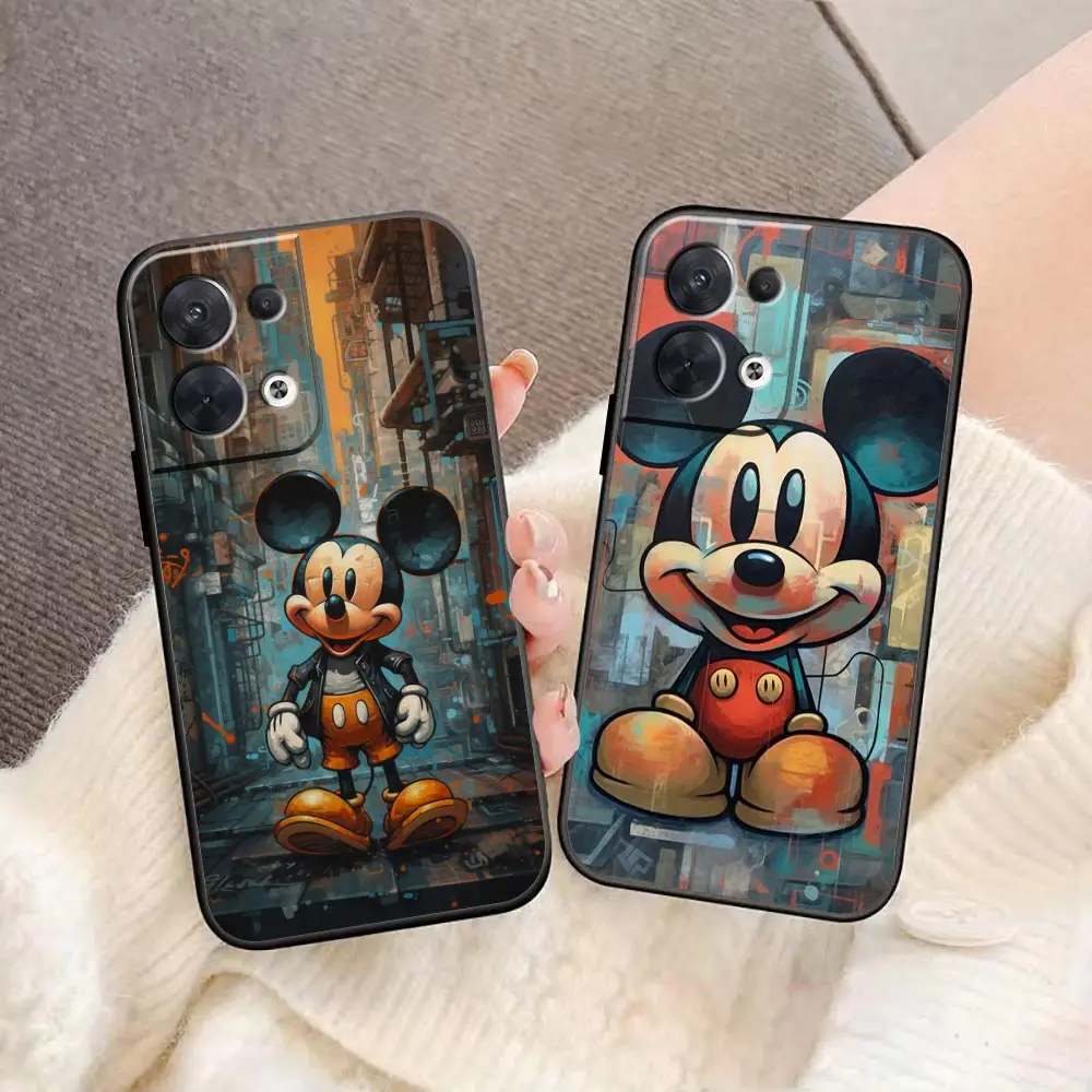 Cute M-Mickey M-Minnie Mouse Phone Case For OPPO FIND X5 X3 X6 RENO 10 8 7 7Z 2Z 6 5 4 Lite Pro Plus Case Funda Coque Shell Capa