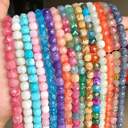 7x7mm Faceted Cube Amethyst Morganite Tourmaline Beads Natural Stone Square Spacer Beads For Jewelry Making DIY Bracelets 15''