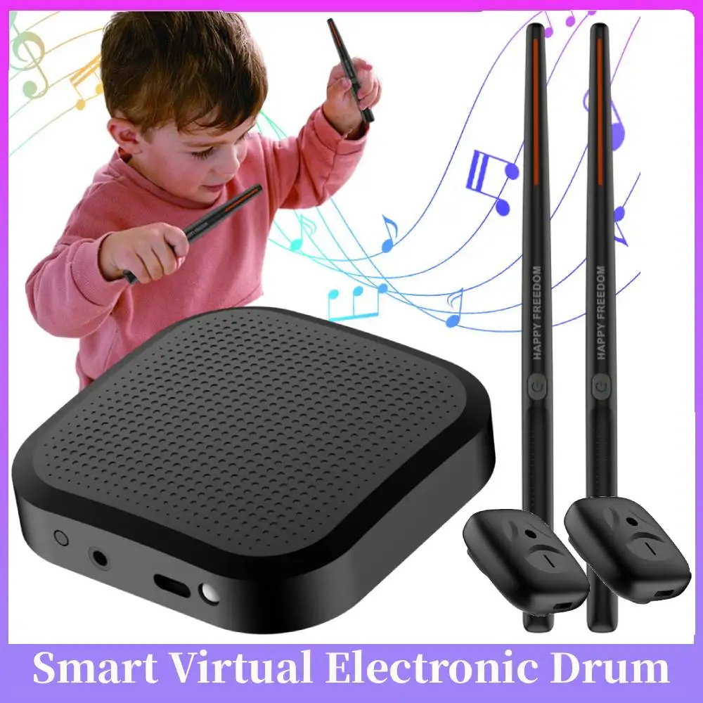 

Воздушный барабан с барабанными палочками, портативный электронный виртуальный воздушный барабан, барабанные палочки, педали, профессиональные для начинающих, детей и взрослых