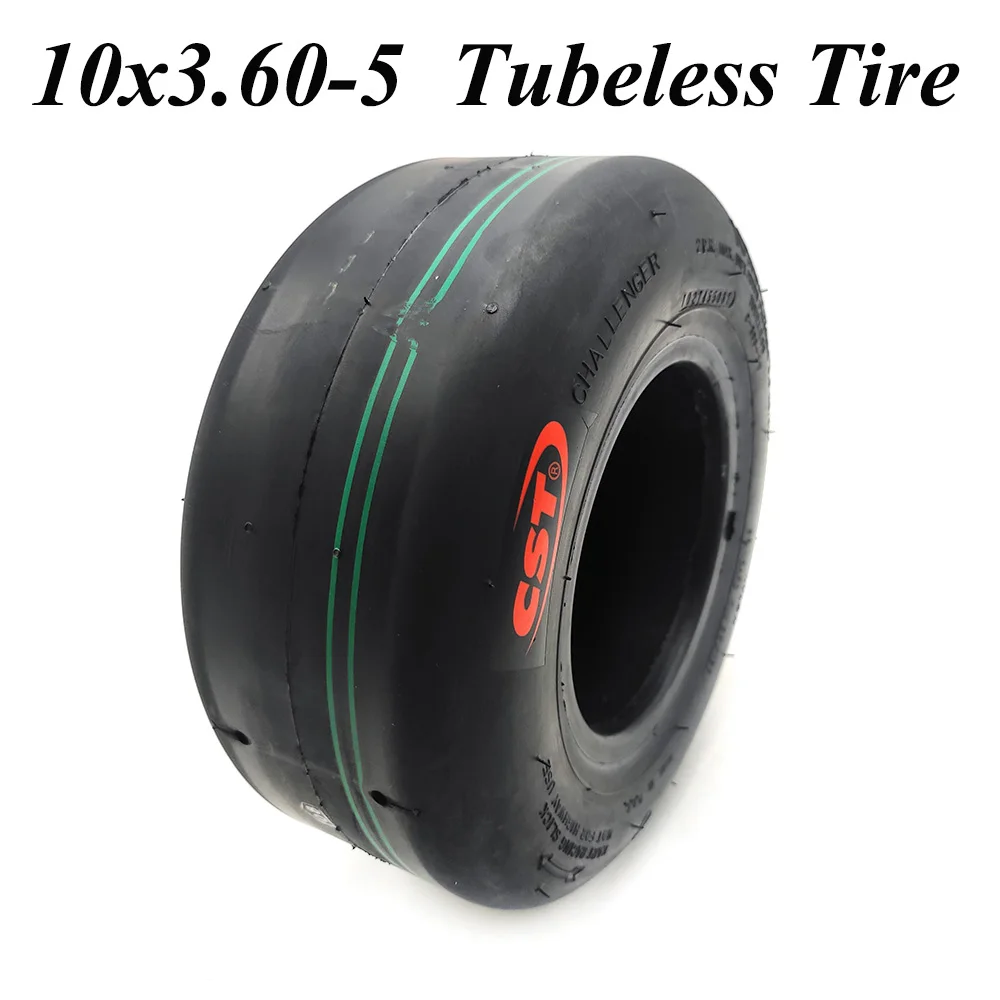 Go Kart Tubeless Tire Front Wheel 10x3.60-5 Drift Kart Racing Vacuum Tires