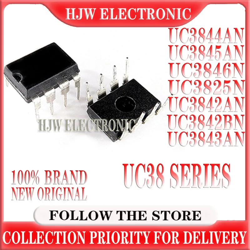 10pcs Uc3844an Uc3845an Uc3846n Uc3825n Uc3842an Uc3842bn Uc3843an Dip Dip8 Uc3844 Uc3845 Uc3846 Uc3825 Uc3842