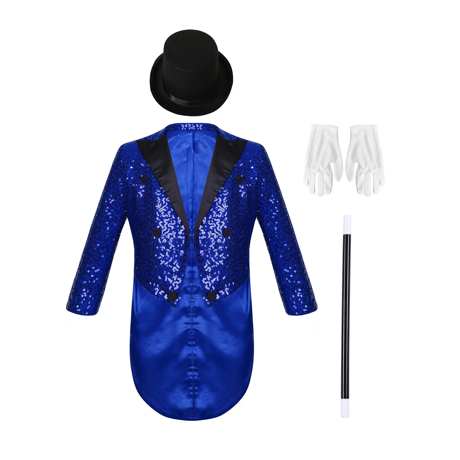 أطفال بنين يتوهم حفلة عرض سحري رقص الجاز الزي الأطفال الساحر السيرك حفلة تنكرية زي الترتر يرتدى السترة حفلة موسيقية البدلة