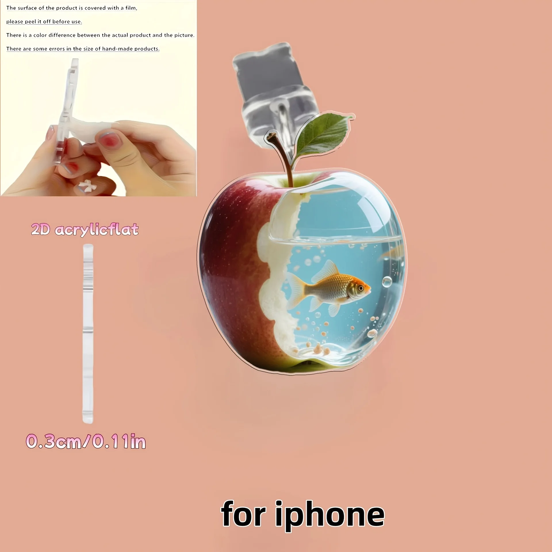 Tapón Antipolvo para Teléfono Móvil, Accesorio para Teléfono, Peces Marinos, Plantas Acuáticas, Linda Decoración para Teléfono, Conector Android para iPhone/Tipo-C