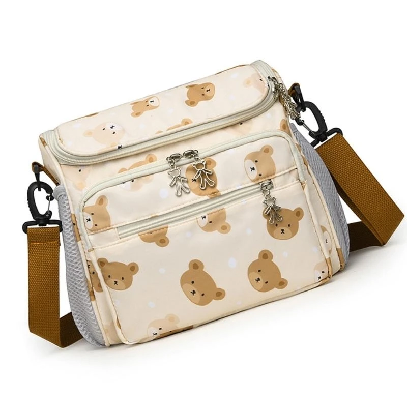 J15U Essential Baby Travel Bag with Easy Access To Bottles Diapers Storage Bag Polyester Lining Changing Bag for Active Moms